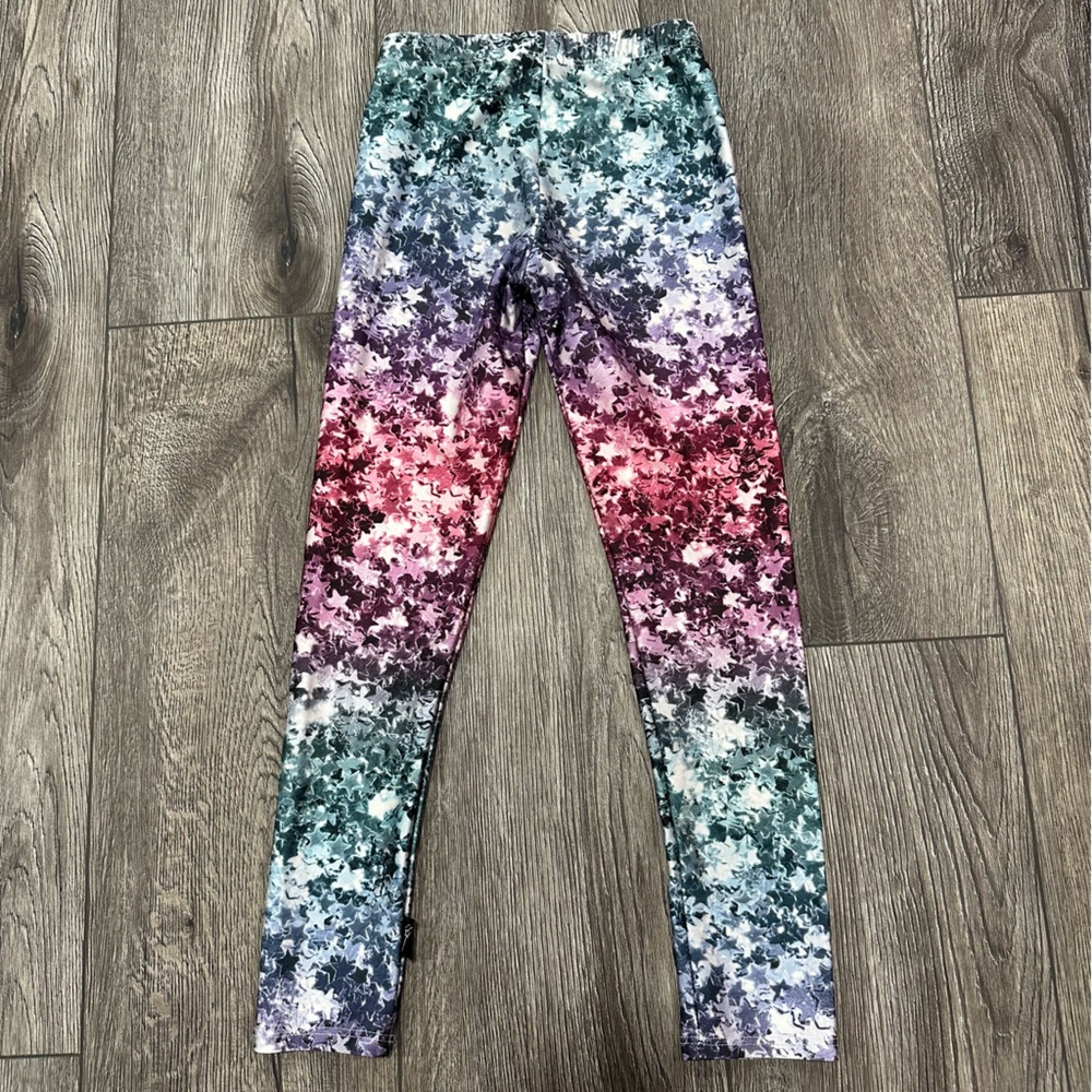 PixieLane Purple and Pink Ombre Tie-Dye Star Leggings, Size 5 - Picture 4 of 4